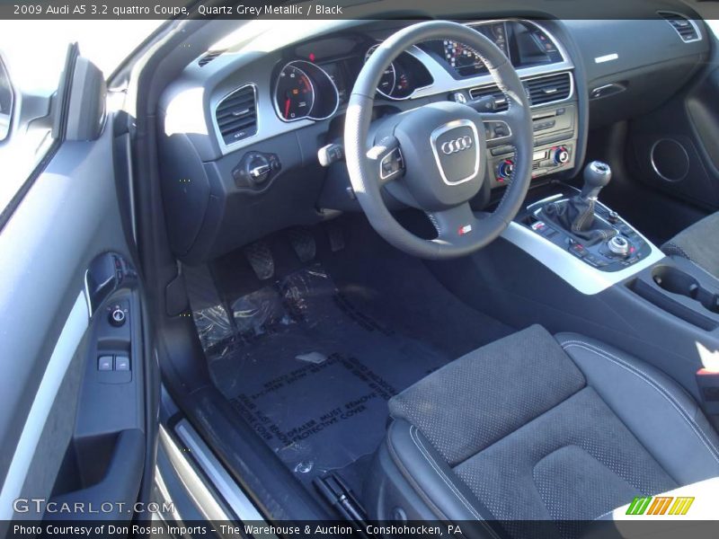 Quartz Grey Metallic / Black 2009 Audi A5 3.2 quattro Coupe