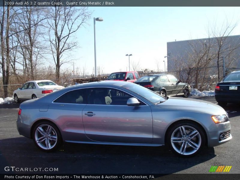 Quartz Grey Metallic / Black 2009 Audi A5 3.2 quattro Coupe