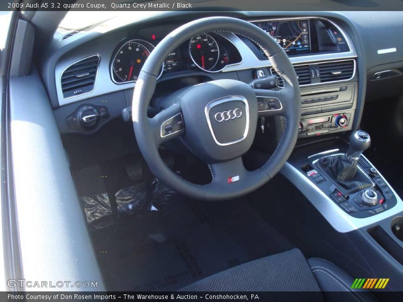 Quartz Grey Metallic / Black 2009 Audi A5 3.2 quattro Coupe