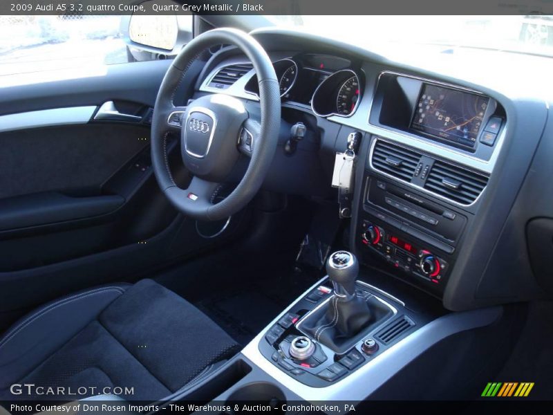 Quartz Grey Metallic / Black 2009 Audi A5 3.2 quattro Coupe