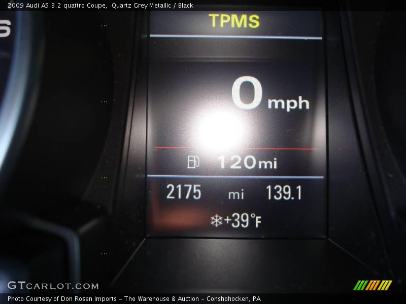 Quartz Grey Metallic / Black 2009 Audi A5 3.2 quattro Coupe