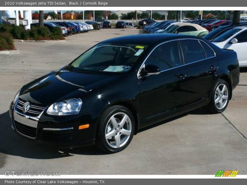 Black / Cornsilk Beige 2010 Volkswagen Jetta TDI Sedan