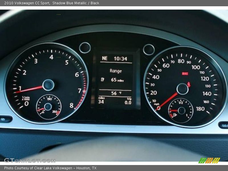 Shadow Blue Metallic / Black 2010 Volkswagen CC Sport