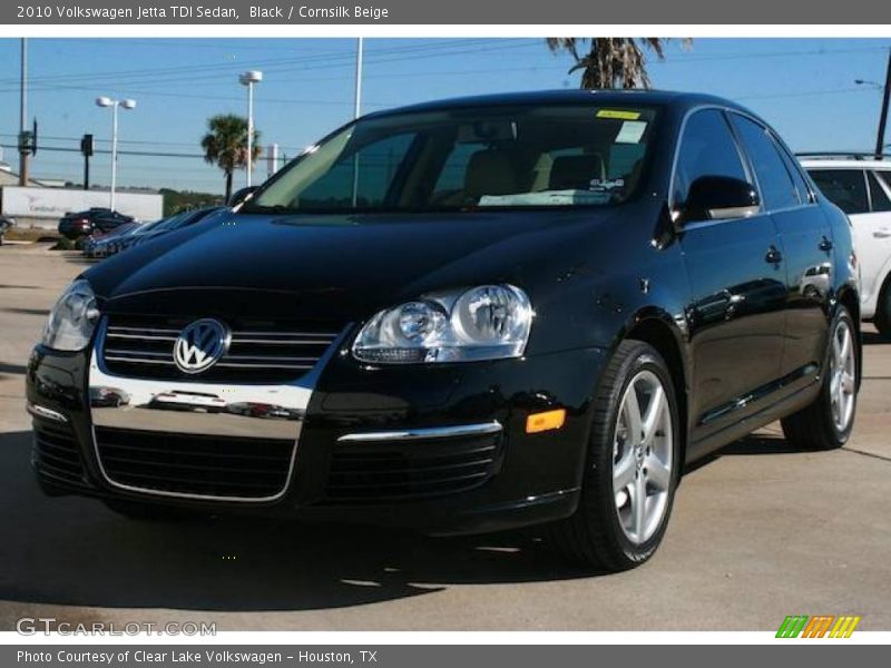 Black / Cornsilk Beige 2010 Volkswagen Jetta TDI Sedan