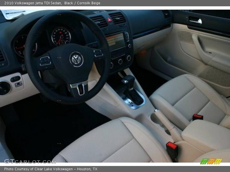 Black / Cornsilk Beige 2010 Volkswagen Jetta TDI Sedan