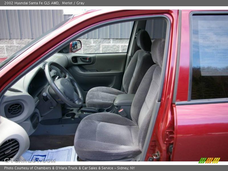 Merlot / Gray 2002 Hyundai Santa Fe GLS AWD