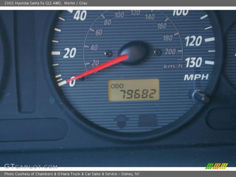 Merlot / Gray 2002 Hyundai Santa Fe GLS AWD