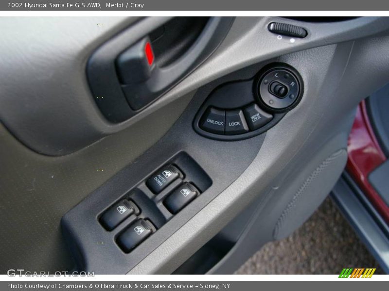Merlot / Gray 2002 Hyundai Santa Fe GLS AWD