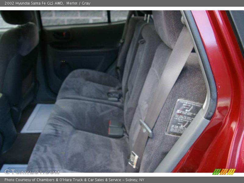 Merlot / Gray 2002 Hyundai Santa Fe GLS AWD
