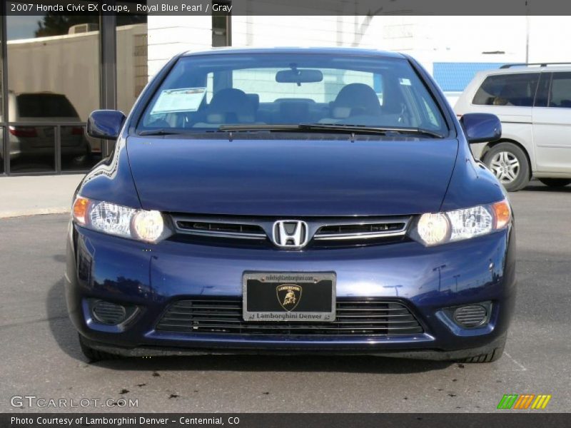 Royal Blue Pearl / Gray 2007 Honda Civic EX Coupe