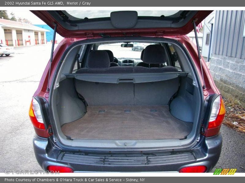 Merlot / Gray 2002 Hyundai Santa Fe GLS AWD