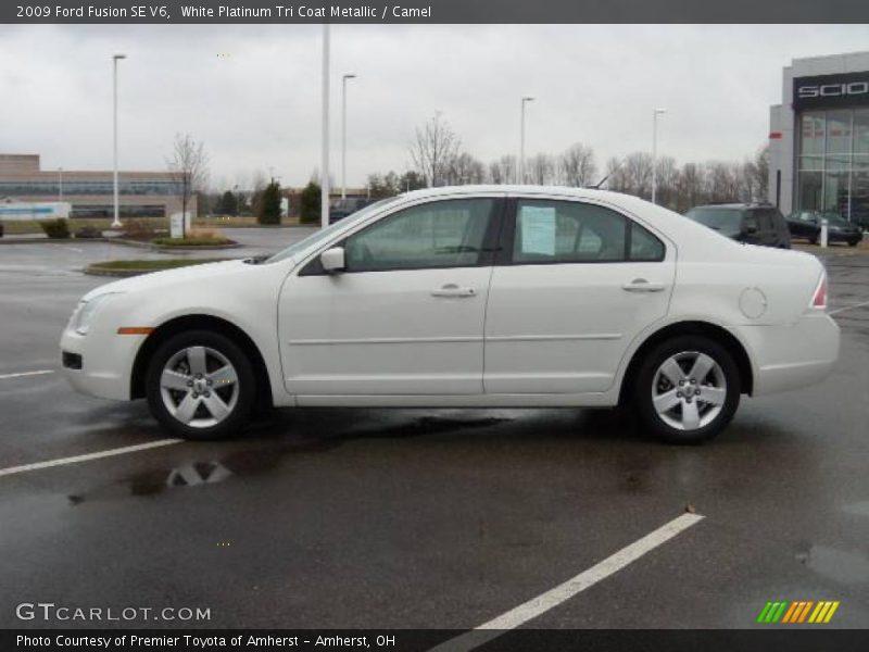 White Platinum Tri Coat Metallic / Camel 2009 Ford Fusion SE V6