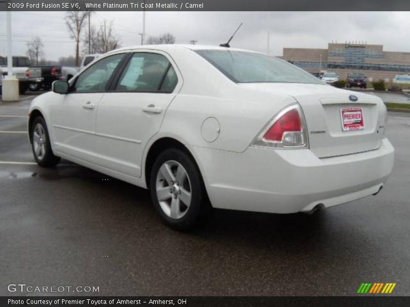 White Platinum Tri Coat Metallic / Camel 2009 Ford Fusion SE V6
