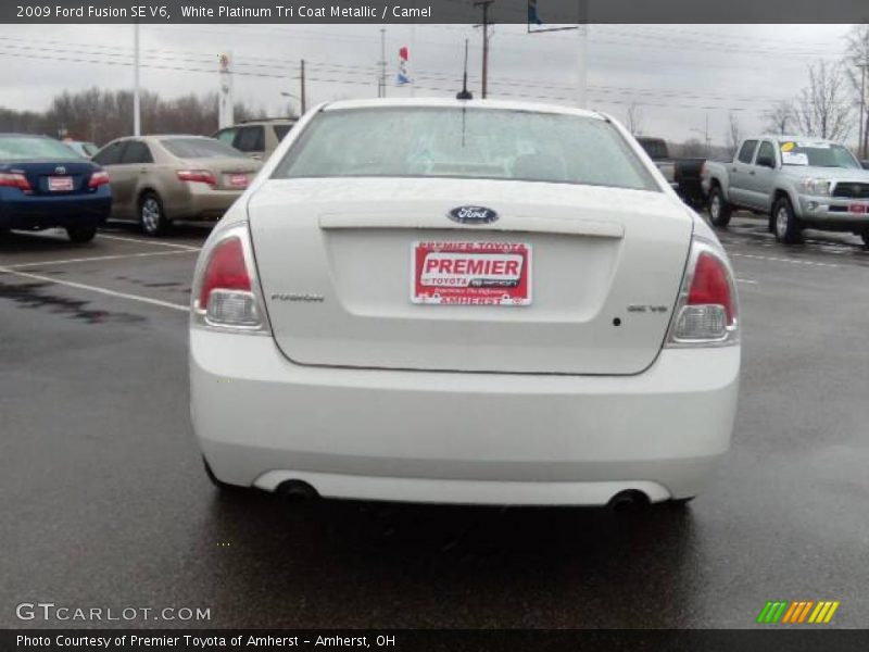 White Platinum Tri Coat Metallic / Camel 2009 Ford Fusion SE V6
