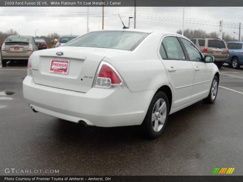 White Platinum Tri Coat Metallic / Camel 2009 Ford Fusion SE V6