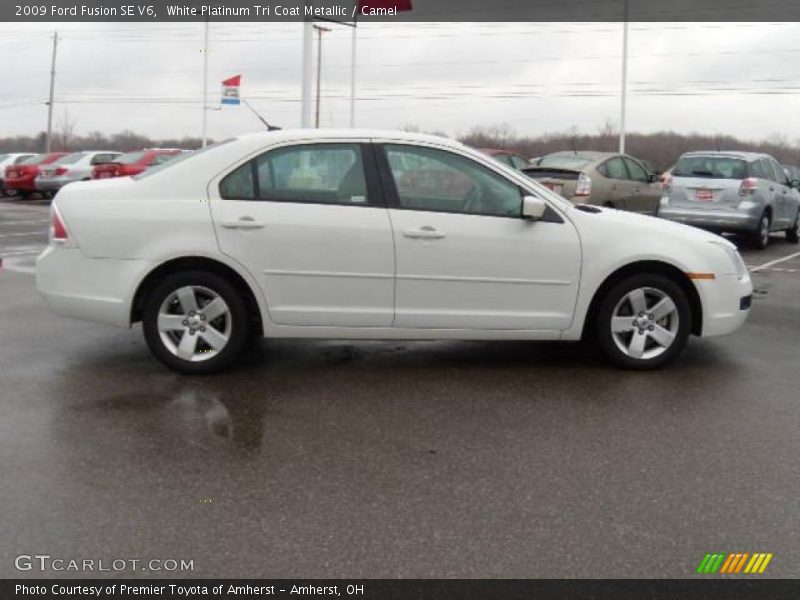 White Platinum Tri Coat Metallic / Camel 2009 Ford Fusion SE V6