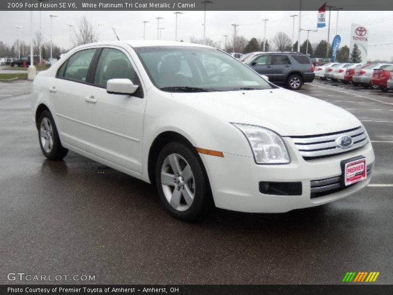 White Platinum Tri Coat Metallic / Camel 2009 Ford Fusion SE V6
