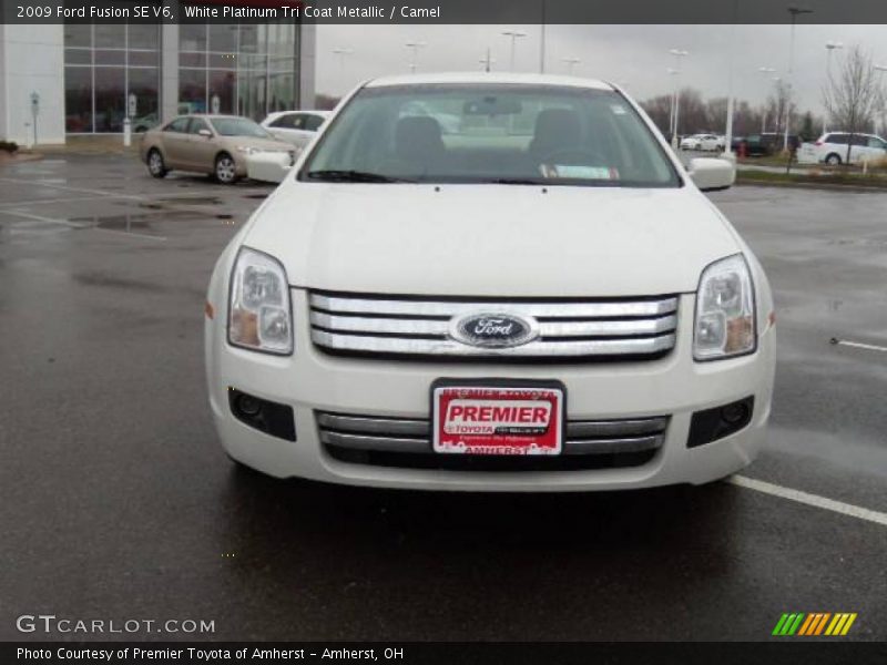 White Platinum Tri Coat Metallic / Camel 2009 Ford Fusion SE V6