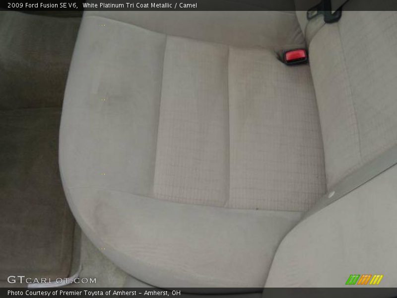 White Platinum Tri Coat Metallic / Camel 2009 Ford Fusion SE V6