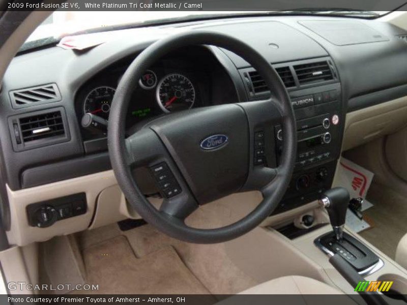 White Platinum Tri Coat Metallic / Camel 2009 Ford Fusion SE V6
