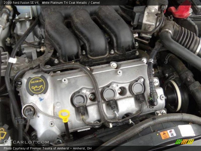 White Platinum Tri Coat Metallic / Camel 2009 Ford Fusion SE V6