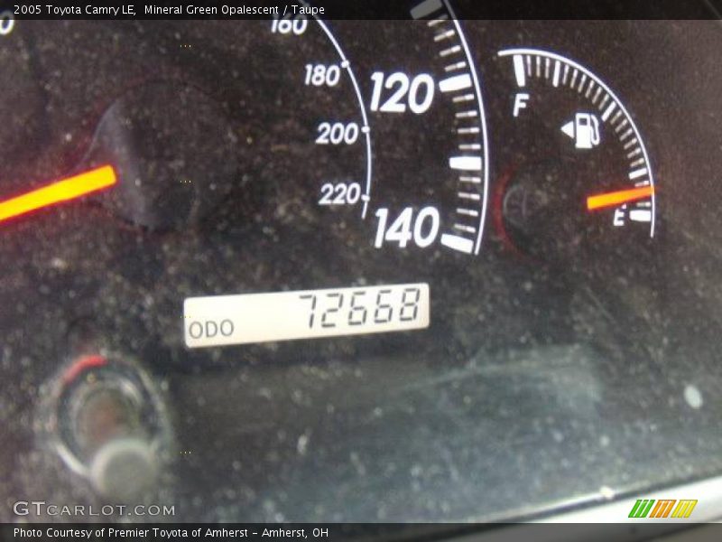 Mineral Green Opalescent / Taupe 2005 Toyota Camry LE