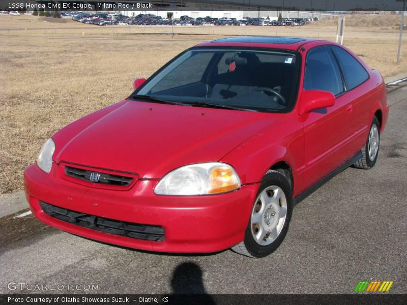 Milano Red / Black 1998 Honda Civic EX Coupe