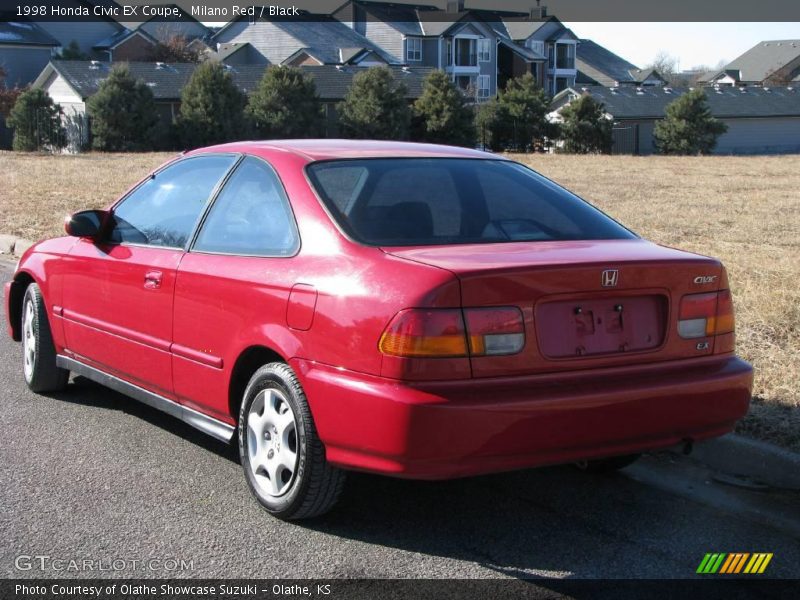 Milano Red / Black 1998 Honda Civic EX Coupe
