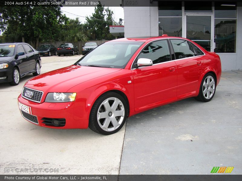 Brilliant Red / Black 2004 Audi S4 4.2 quattro Sedan