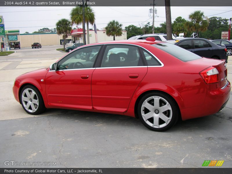 Brilliant Red / Black 2004 Audi S4 4.2 quattro Sedan