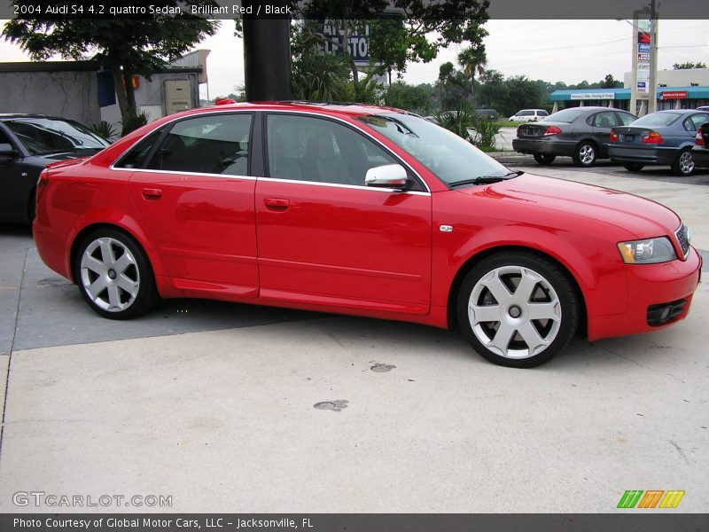 Brilliant Red / Black 2004 Audi S4 4.2 quattro Sedan