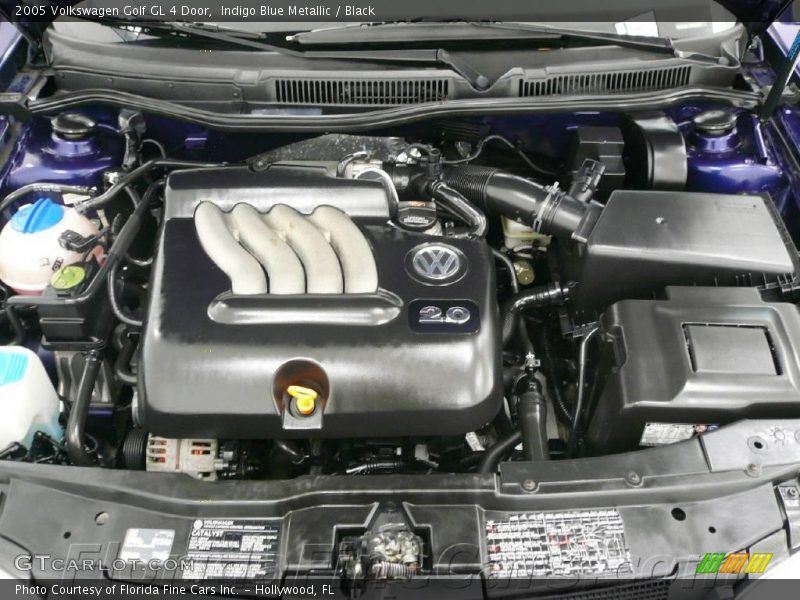Indigo Blue Metallic / Black 2005 Volkswagen Golf GL 4 Door