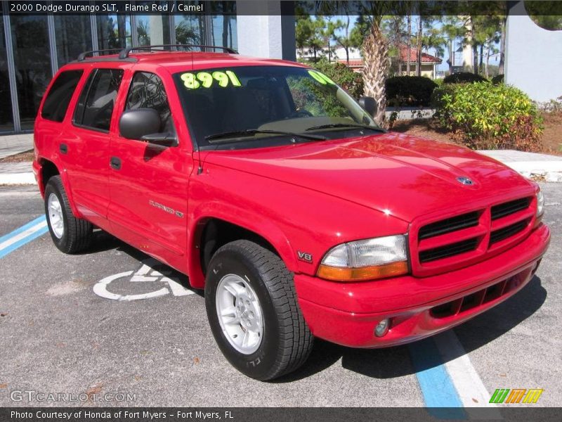 Flame Red / Camel 2000 Dodge Durango SLT
