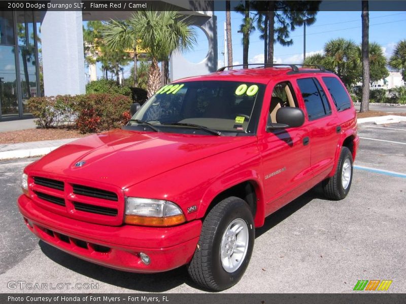Flame Red / Camel 2000 Dodge Durango SLT