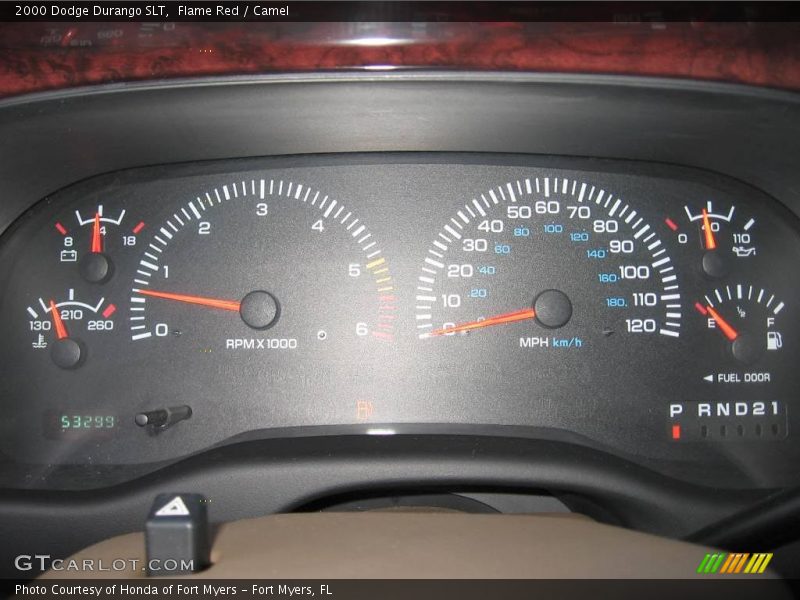 Flame Red / Camel 2000 Dodge Durango SLT