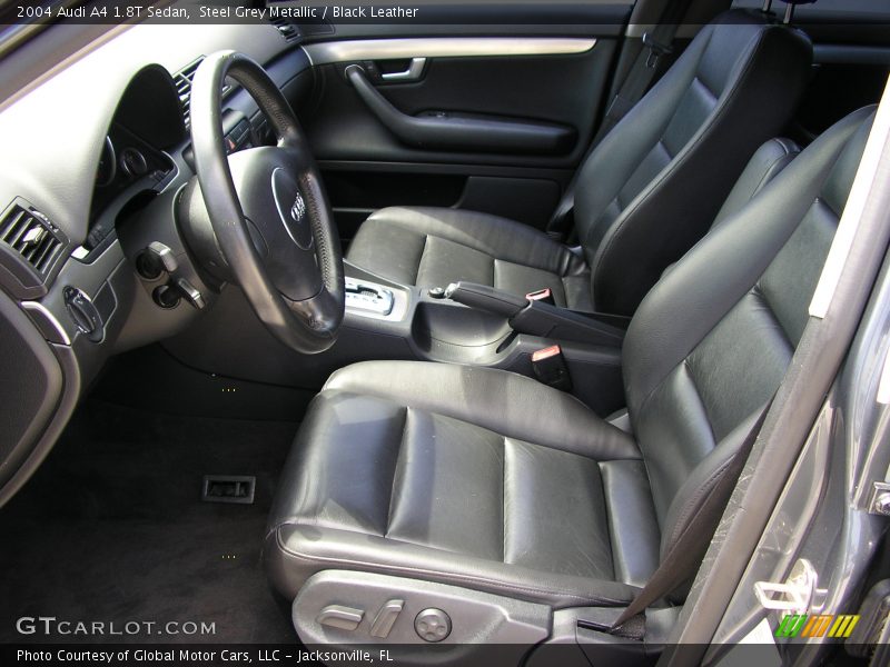 Steel Grey Metallic / Black Leather 2004 Audi A4 1.8T Sedan
