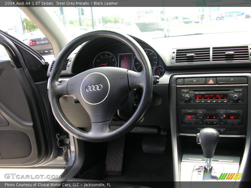 Steel Grey Metallic / Black Leather 2004 Audi A4 1.8T Sedan