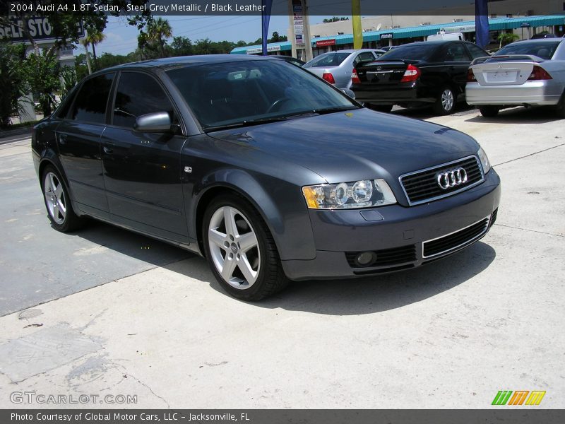Steel Grey Metallic / Black Leather 2004 Audi A4 1.8T Sedan
