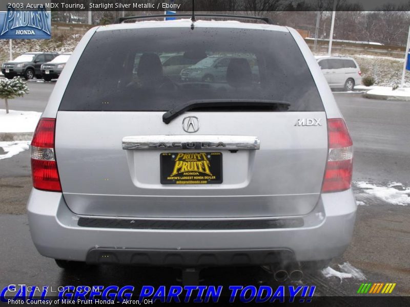 Starlight Silver Metallic / Ebony 2003 Acura MDX Touring