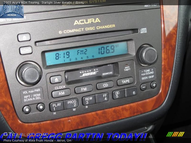 Starlight Silver Metallic / Ebony 2003 Acura MDX Touring