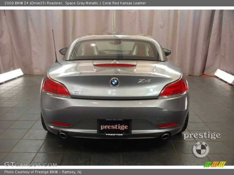 Space Gray Metallic / Coral Red Kansas Leather 2009 BMW Z4 sDrive35i Roadster