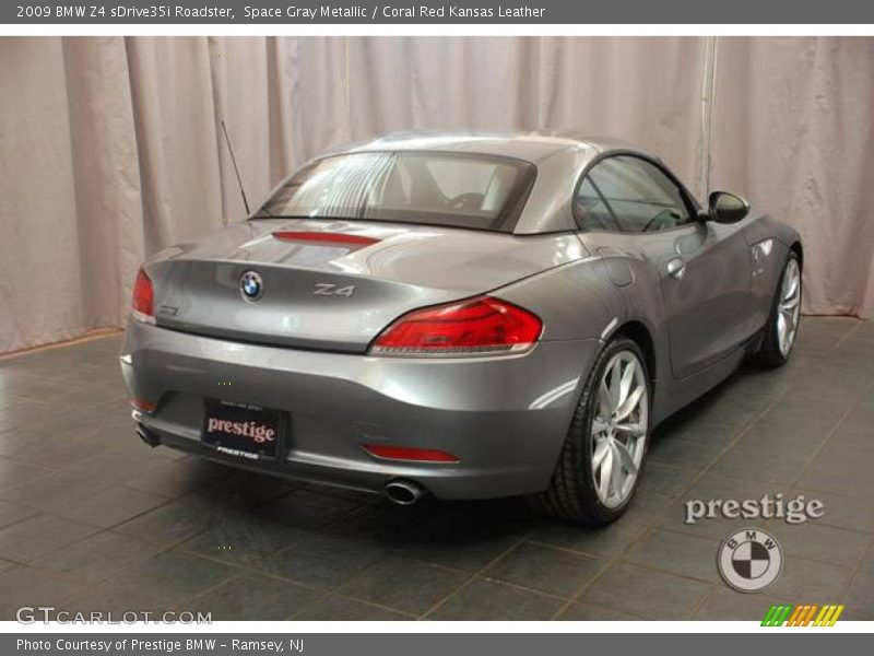 Space Gray Metallic / Coral Red Kansas Leather 2009 BMW Z4 sDrive35i Roadster