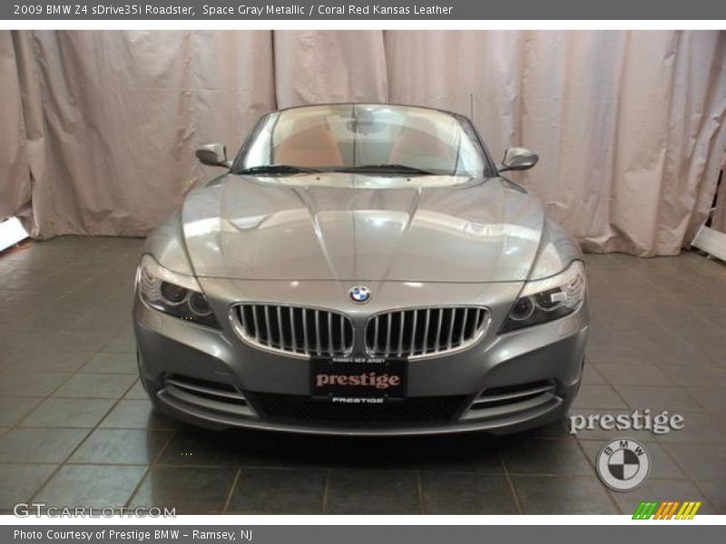 Space Gray Metallic / Coral Red Kansas Leather 2009 BMW Z4 sDrive35i Roadster