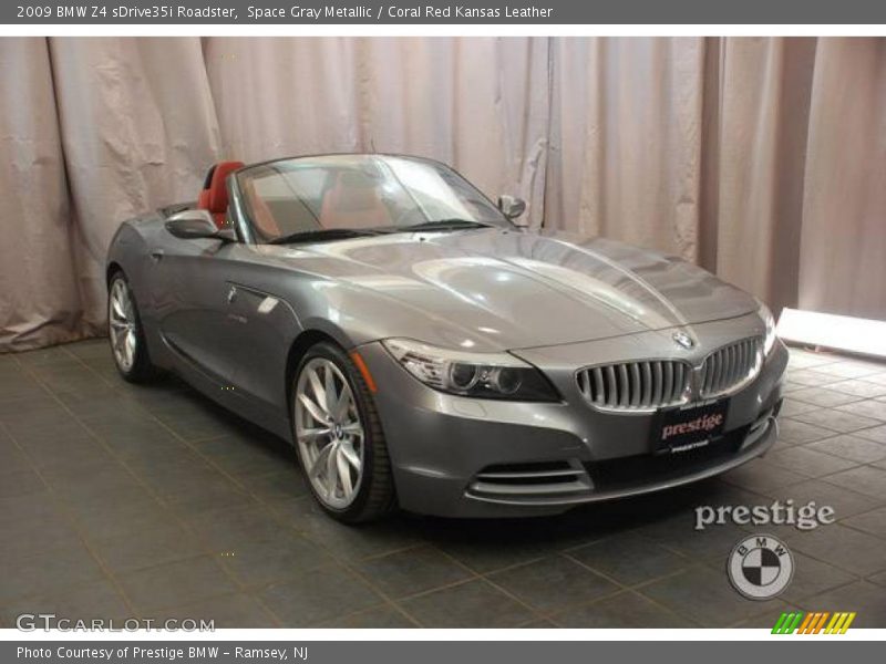 Space Gray Metallic / Coral Red Kansas Leather 2009 BMW Z4 sDrive35i Roadster