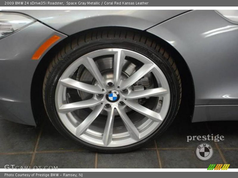 Space Gray Metallic / Coral Red Kansas Leather 2009 BMW Z4 sDrive35i Roadster