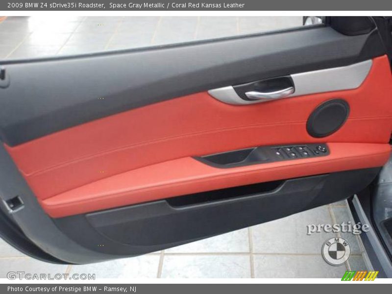 Space Gray Metallic / Coral Red Kansas Leather 2009 BMW Z4 sDrive35i Roadster