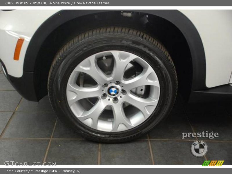 Alpine White / Grey Nevada Leather 2009 BMW X5 xDrive48i