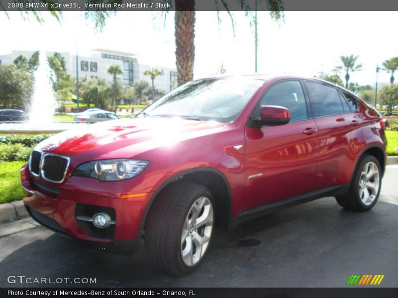 Vermilion Red Metallic / Black 2008 BMW X6 xDrive35i