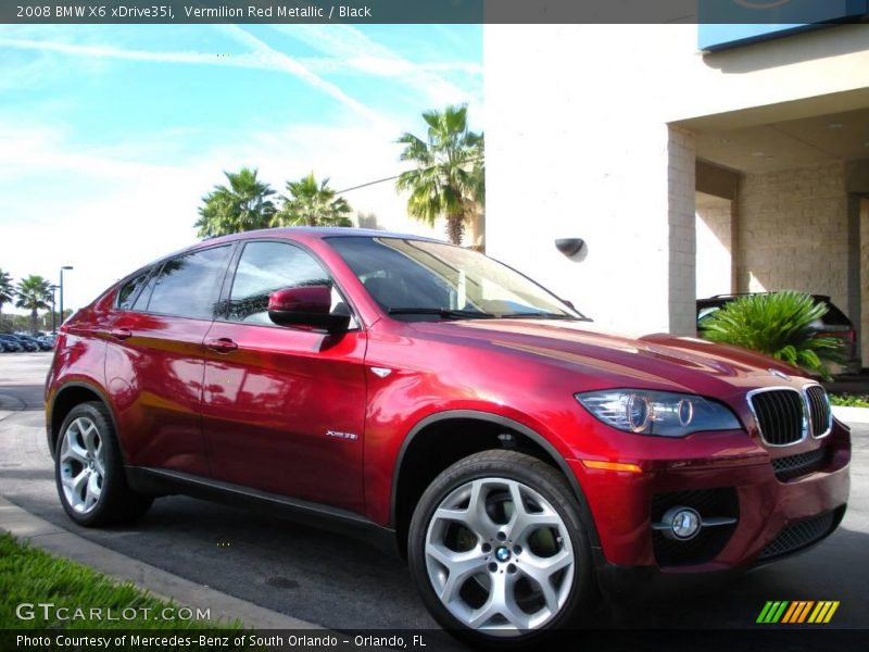 Vermilion Red Metallic / Black 2008 BMW X6 xDrive35i