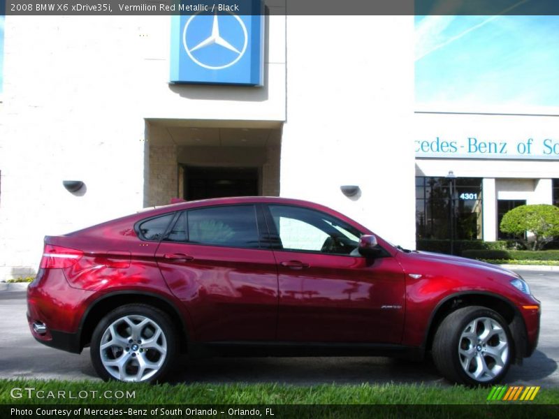 Vermilion Red Metallic / Black 2008 BMW X6 xDrive35i